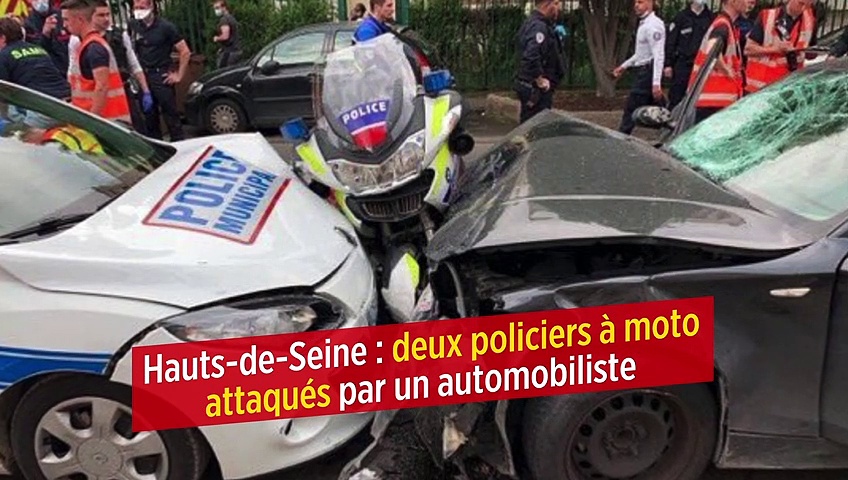 Dailymotion Hauts-de-Seine : deux policiers à moto attaqués par un automobiliste